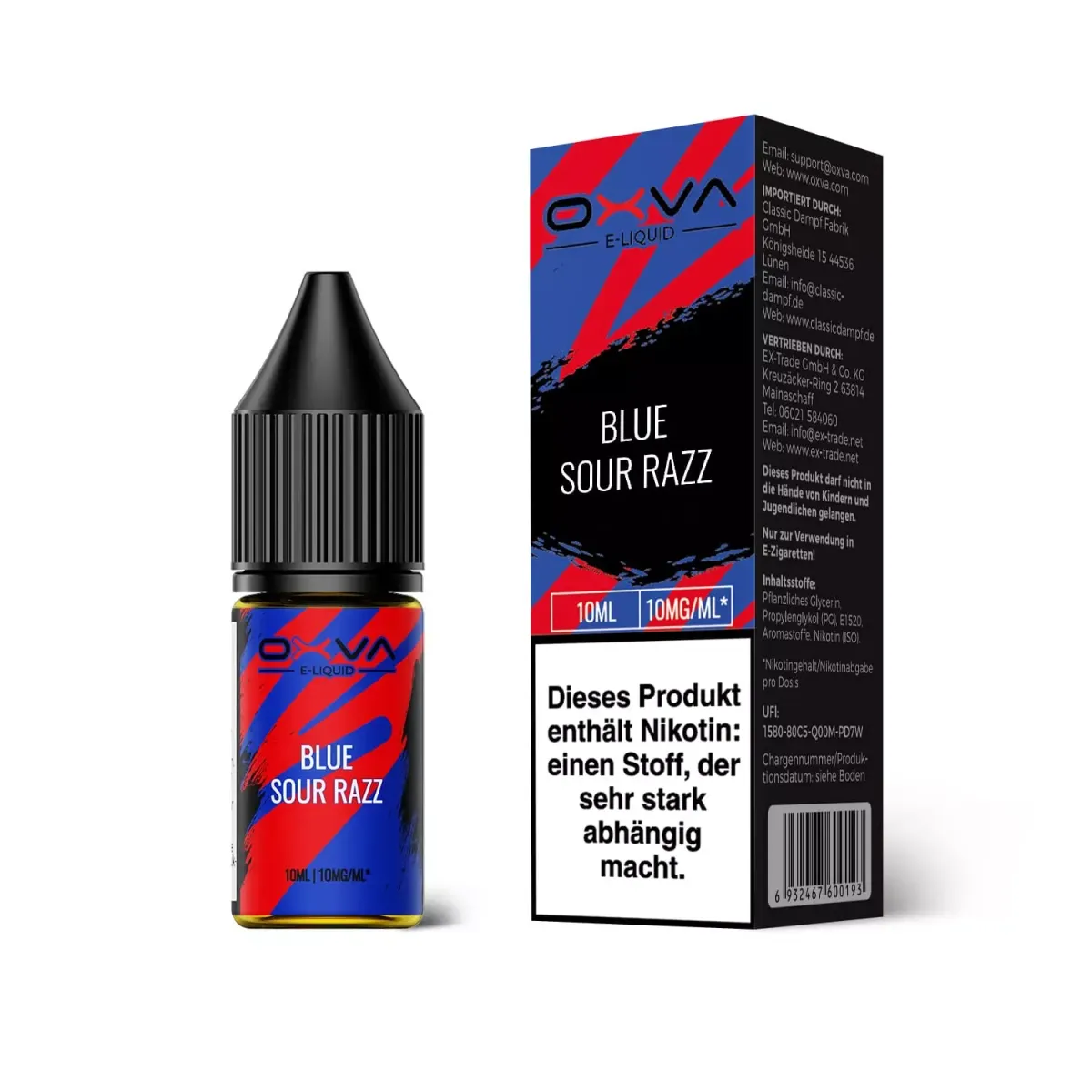 OXVA - Nikotinsalz Liquid - 10ml - Blue Sour Razz - 10mg