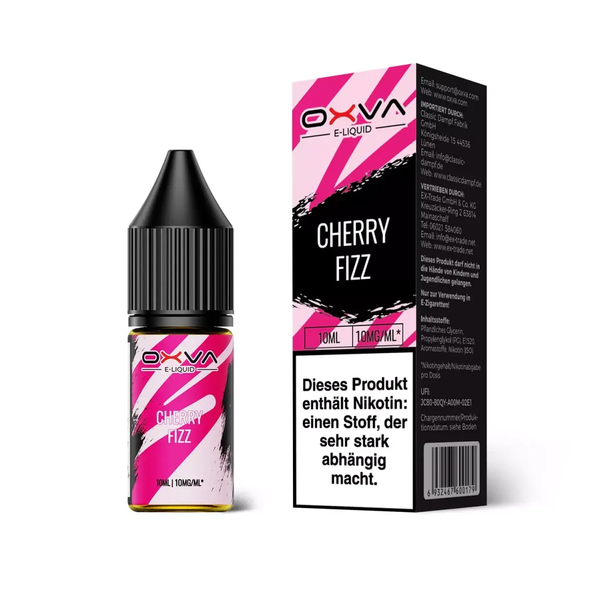 OXVA - Nikotinsalz Liquid - 10ml - Cherry Fizz - 10mg