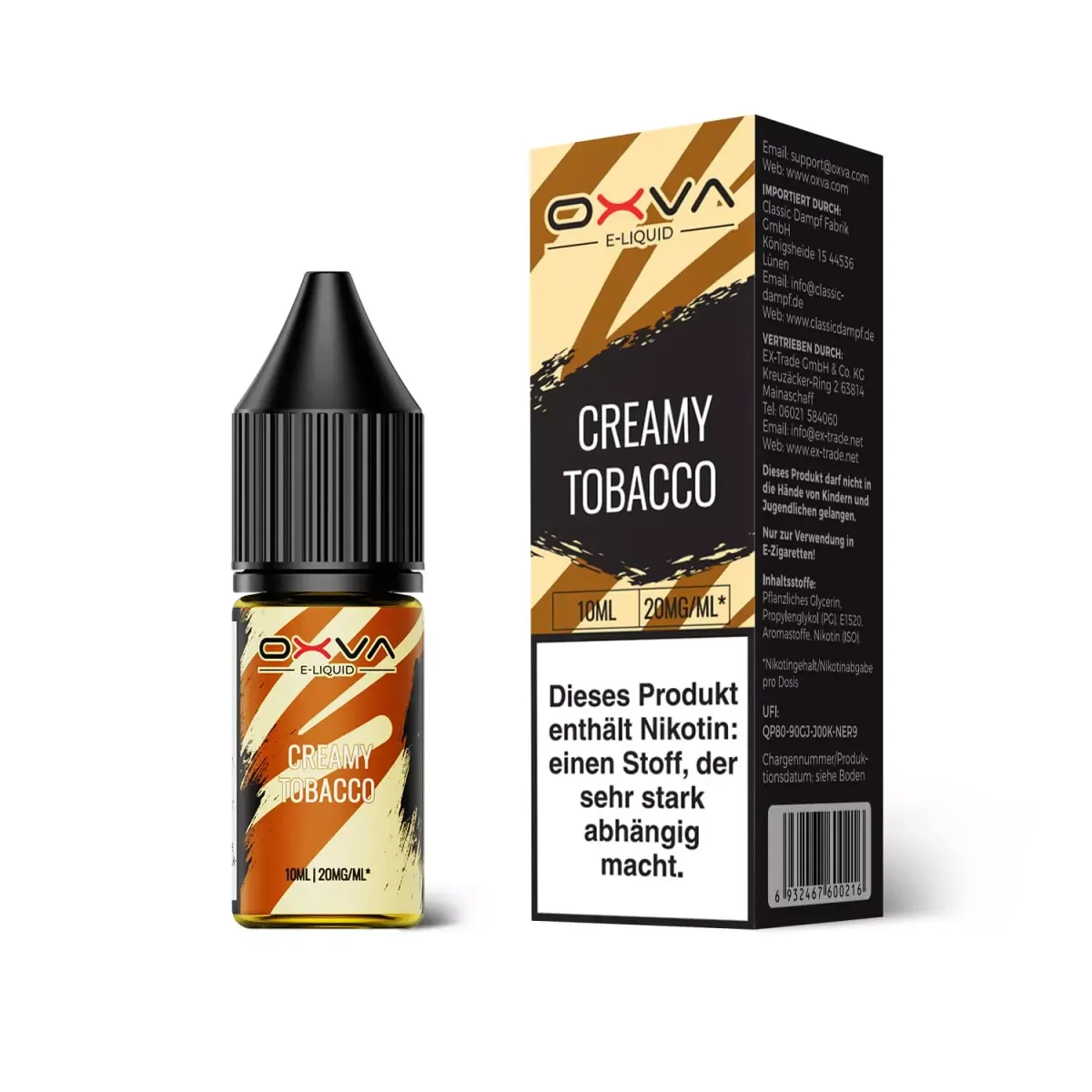OXVA - Nikotinsalz Liquid - 10ml - Creamy Tobacco - 20mg