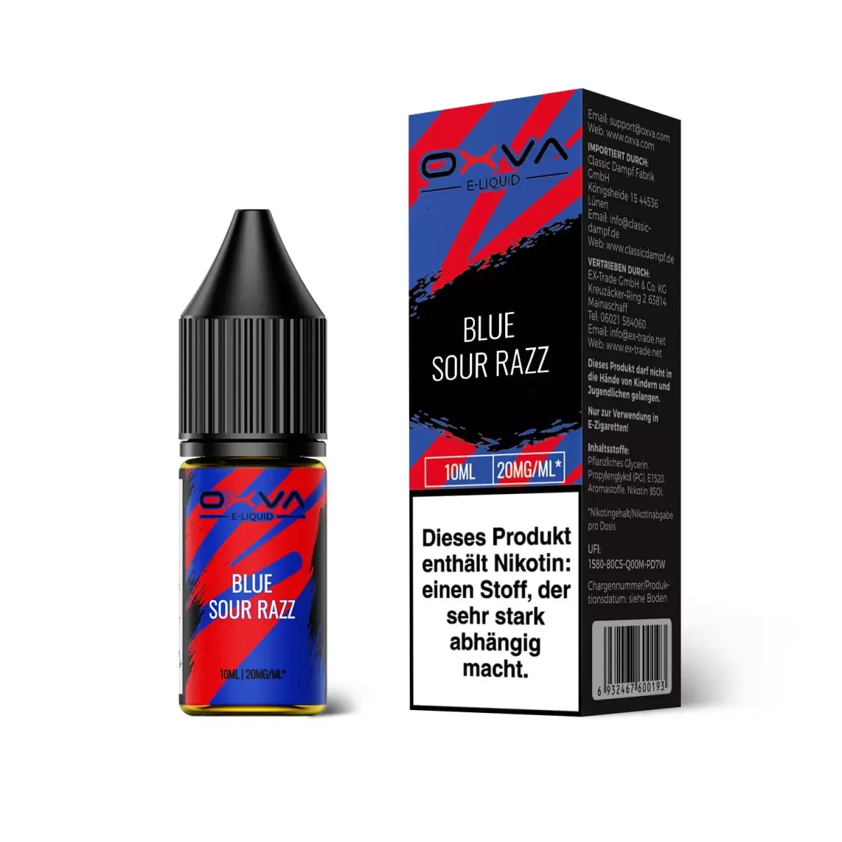 OXVA - Nikotinsalz Liquid - 10ml - Blue Sour Razz - 20mg