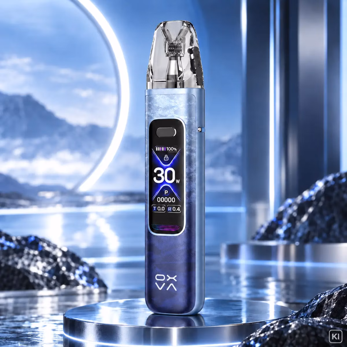 OXVA Xlim Pro 3 mit Airflow-Schieberegler und Farbdisplay