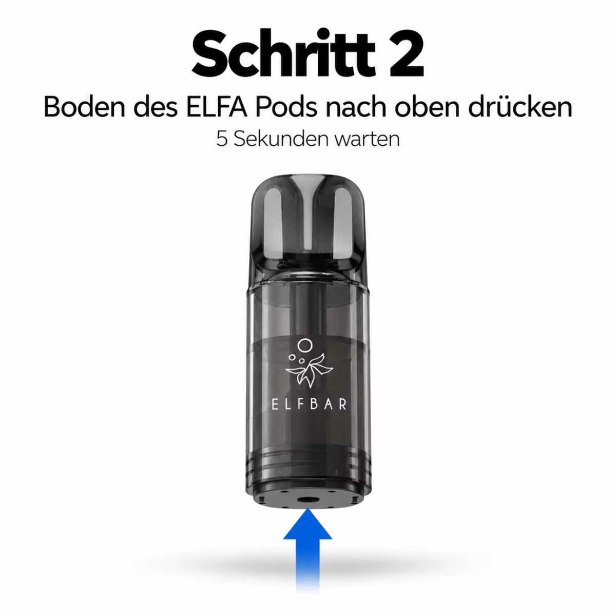 Schritt 2: Boden des ELFA Pods nach oben drücken