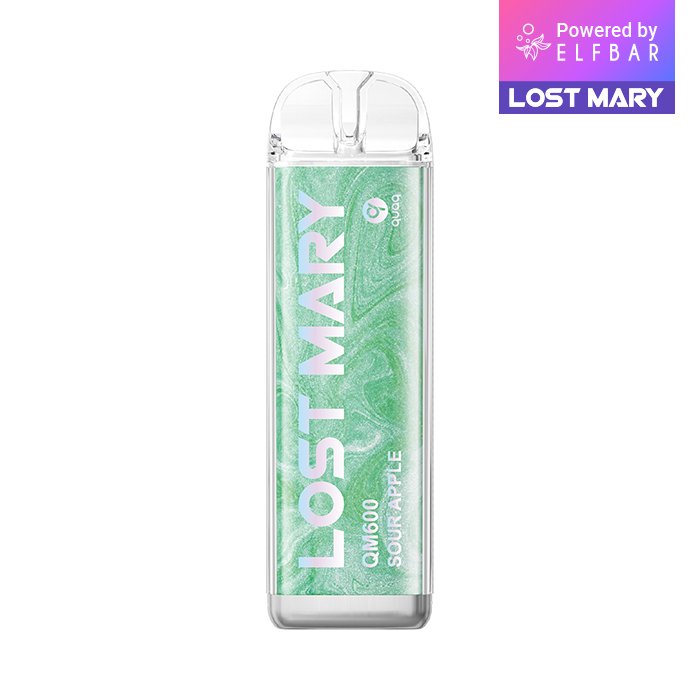 Lost Mary - QM600 - Einweg E-Zigarette - Sour Apple | Nikotinsalz-Stärke : 20mg | Paketgröße : 1er Packung Lost Mary - QM600 - Einweg E-Zigarette - Sour Apple | Nikotinsalz-Stärke : 20mg | Paketgröße : 1er Packung