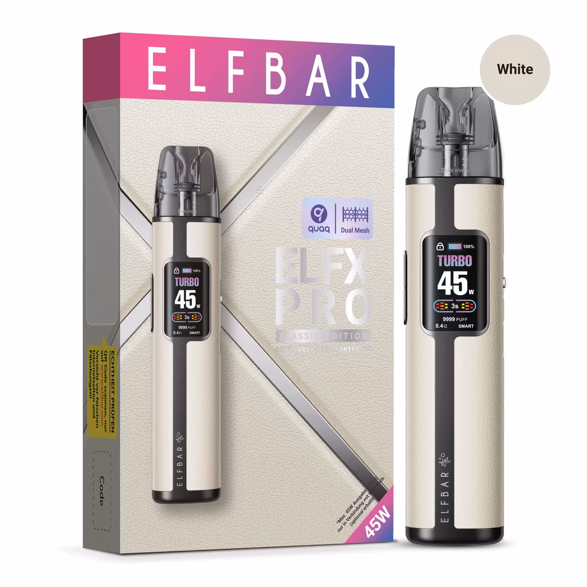 Elfbar - ELFX Pro - Pod Kit - CP - White