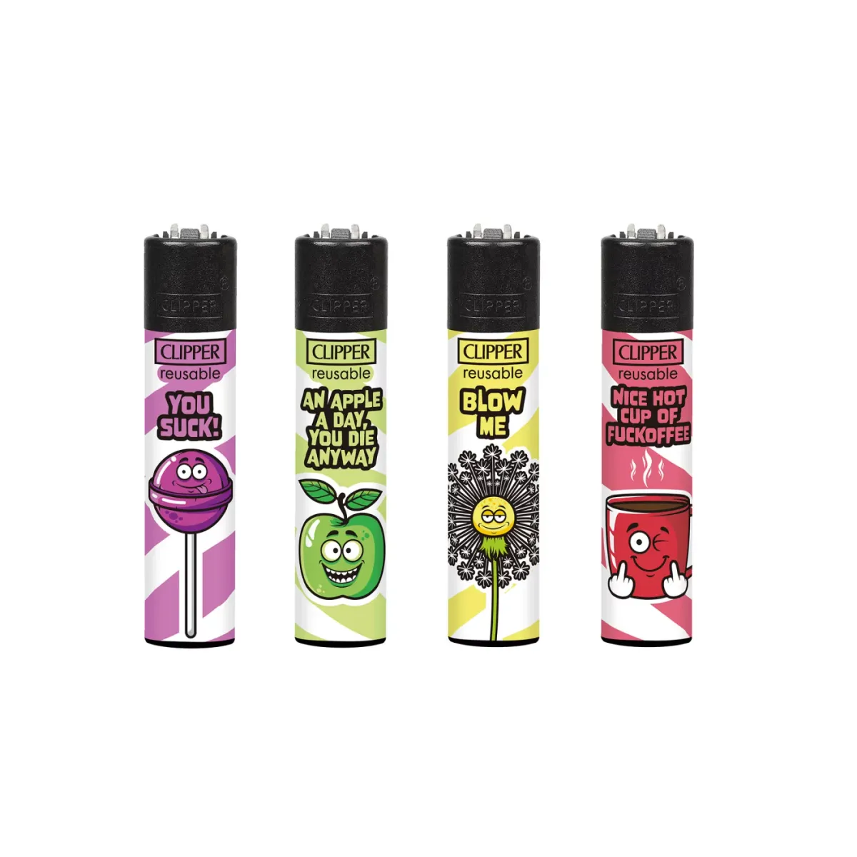 clipper-feuerzeug-you-suck Clipper - Feuerzeug - You Suck - 1v4 - wiederverwendbar