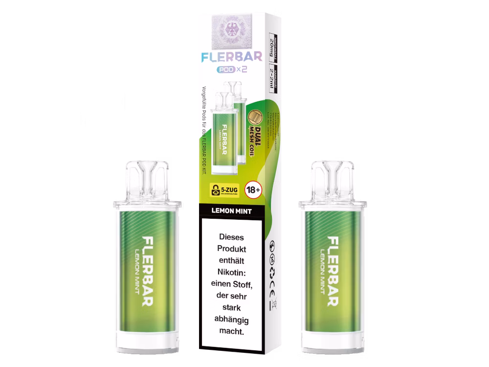 Flerbar - Prefilled Pod - 2ml - 2er Pack - Lemon Mint