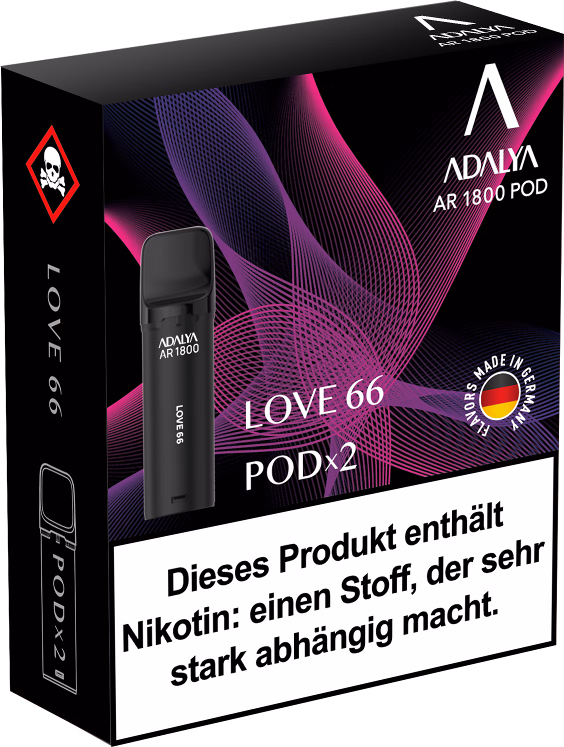 Adalya - Alpha Prefilled Pod - 2ml - 2er Pack - Love 66
