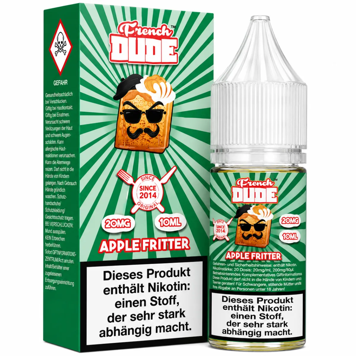 French Dude - Apple Fritter - Nikotinsalz-Liquids - 10ml - 20mg French Dude - Apple Fritter - Nikotinsalz-Liquids - 10ml - 20mg