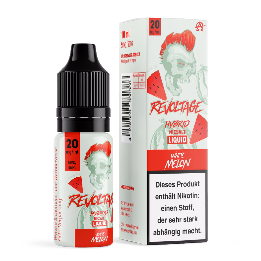 Revoltage - Hybrid Nikotinsalz Liquid - 10ml - White Melon - 20mg Revoltage - Hybrid Nikotinsalz Liquid - 10ml - White Melon - 20mg