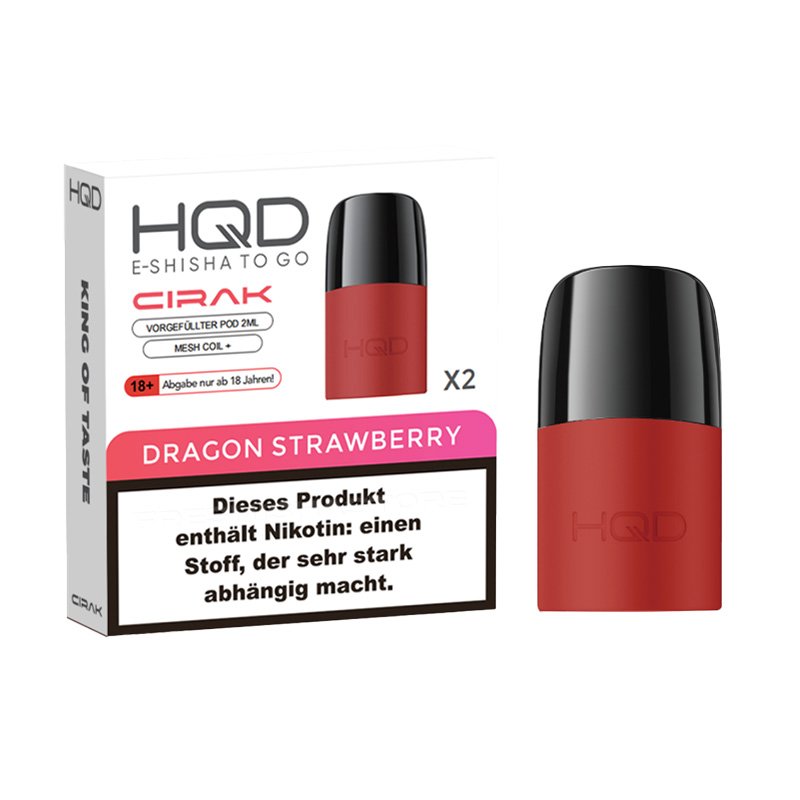 HQD - Cirak - Prefilled Pod - Dragon Strawberry - 2ml - 2er Pack