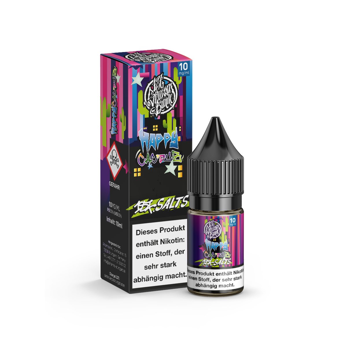 187 Straßenbande - Nikotinsalz-Liquids - 10ml - Happy Cactuz | Nikotinsalz-Stärke : 10mg | Paketgröße : 1er Packung