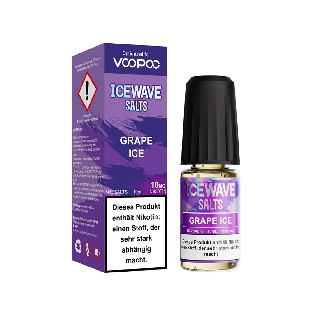 Icewave - Salts - Nikotinsalz-Liquid - Grape Ice - 10ml - 10mg