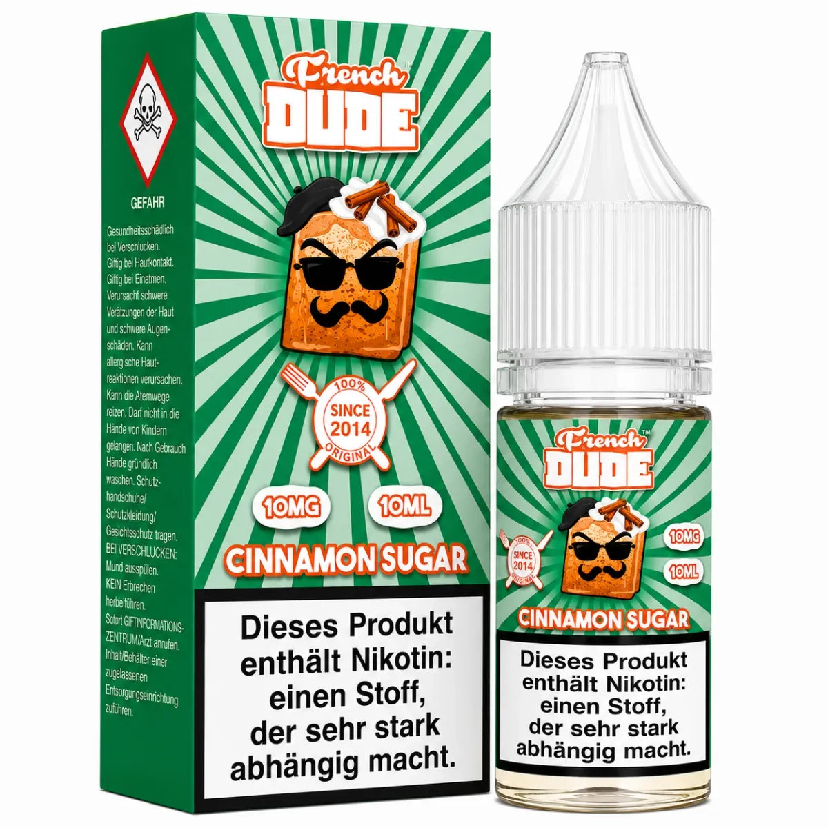 French Dude - Cinnamon Sugar - Nikotinsalz-Liquids - 10ml - 10mg French Dude - Cinnamon Sugar - Nikotinsalz-Liquids - 10ml - 10mg