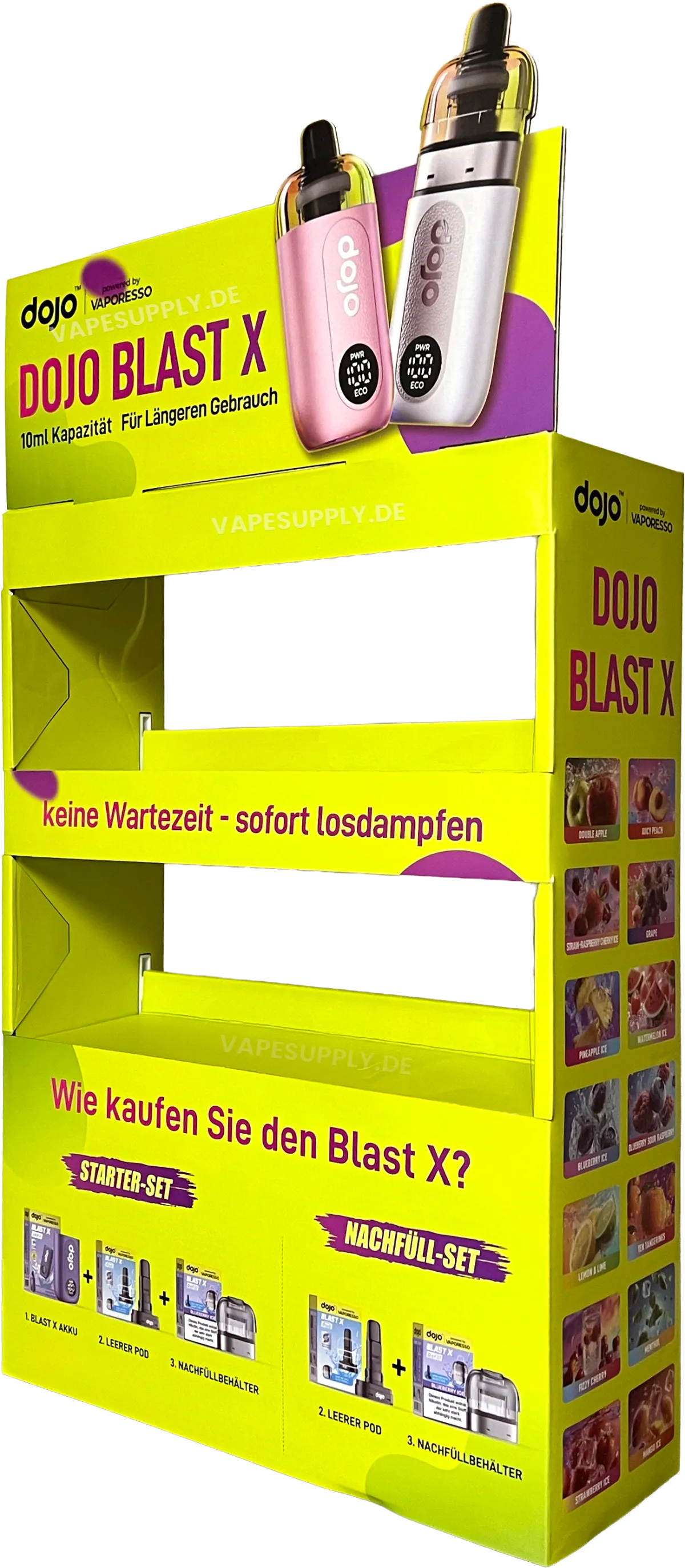 Vaporesso - Dojo Blast X - Display Pappe - 2-teilig Vaporesso - Dojo Blast X - Display Pappe - 2-teilig
