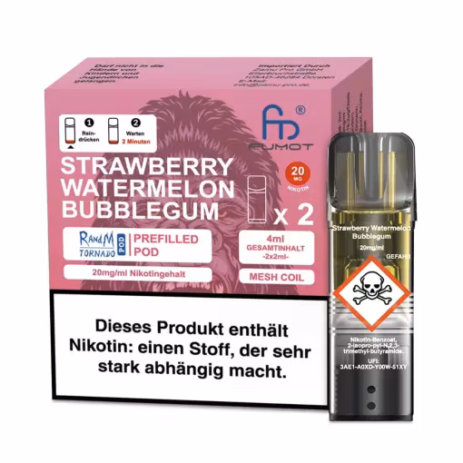 Randm Tornado - Prefilled Pod - Strawberry Watermelon Bubblegum - 2er Pack 