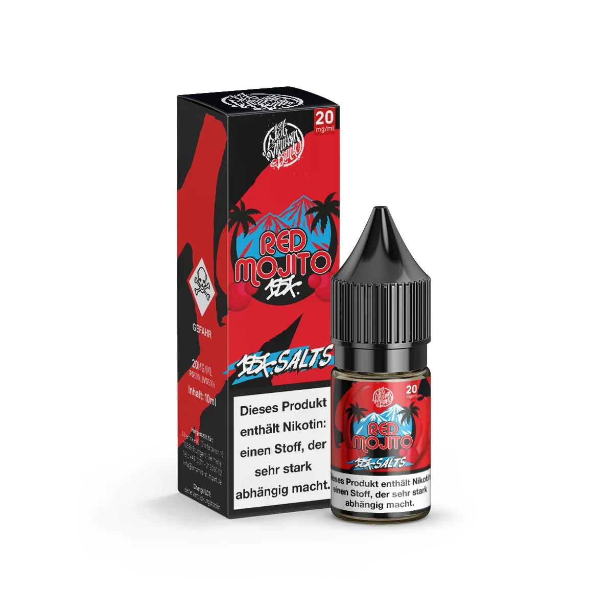 187 Straßenbande - Nikotinsalz-Liquids - 10ml - Red Mojito | Nikotinsalz-Stärke : 20mg | Paketgröße : 1er Packung