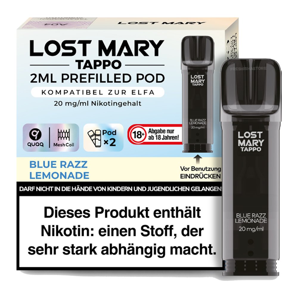lost-mary-tappo-prefilled-pod-blue-razz-lemonade-1 Lost Mary - Prefilled Pod - Tappo - Blue Razz Lemonade - 20mg