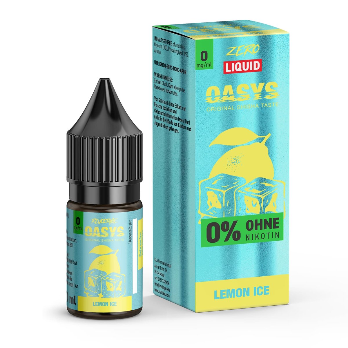 Oasys - Nikotinsalz Liquids - 10ml - Lemon Ice - 0mg