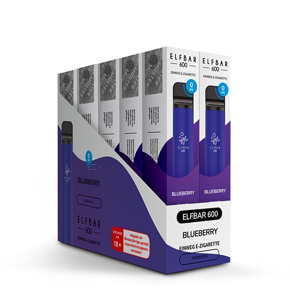Nikotinfrei - Elfbar - 600 Einweg E-Zigarette - Blueberry - 0mg Nikotinfrei - Elfbar - 600 Einweg E-Zigarette - Blueberry - 0mg