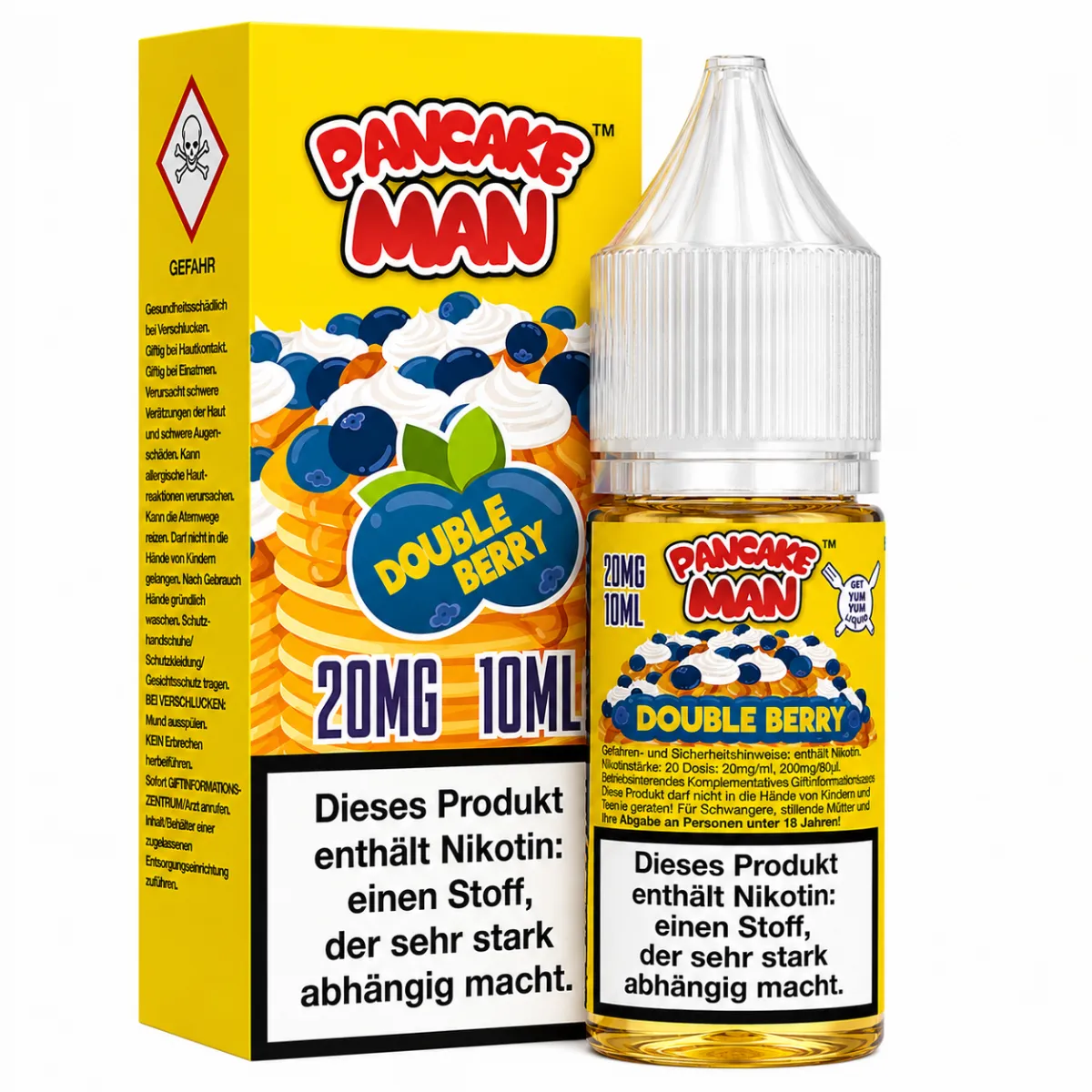 Pancake Man - Double Berry - Nikotinsalz-Liquids - 10ml - 20mg Pancake Man - Double Berry - Nikotinsalz-Liquids - 10ml - 20mg