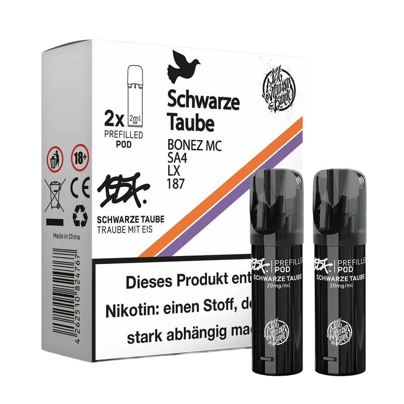 187 Straßenbande - Prefilled Pod Schwarze Traube - 2ml - 2er Pack