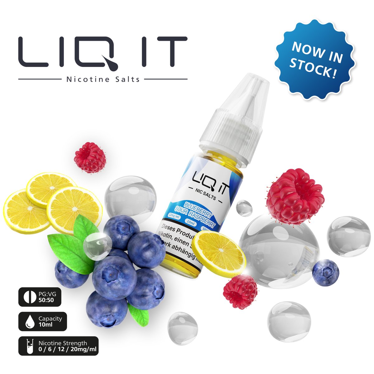 LIQ IT - Nikotinsalz-Liquid - 10ml - Strawberry Kiwi - 0mg