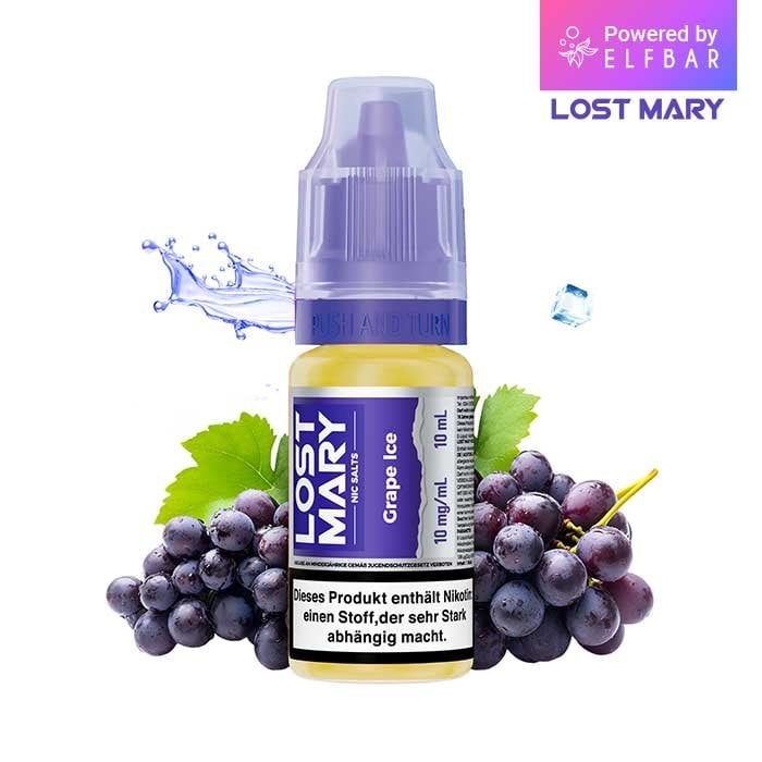 Lost Mary Nikotinsalz-Liquid - Grape Ice | Nikotinsalz-Stärke : 10mg