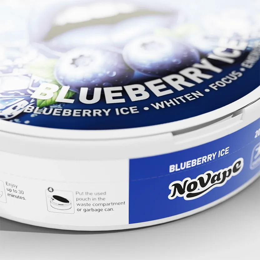 NoVape - Koffein Pouches - Blueberry Ice - 80mg - 20 Stück NoVape - Koffein Pouches - Blueberry Ice - 80mg - 20 Stück