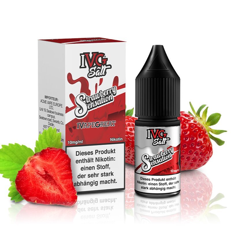 IVG - Salt - Nikotinsalz-Liquid - Strawberry Sensation - 10mg - 10ml