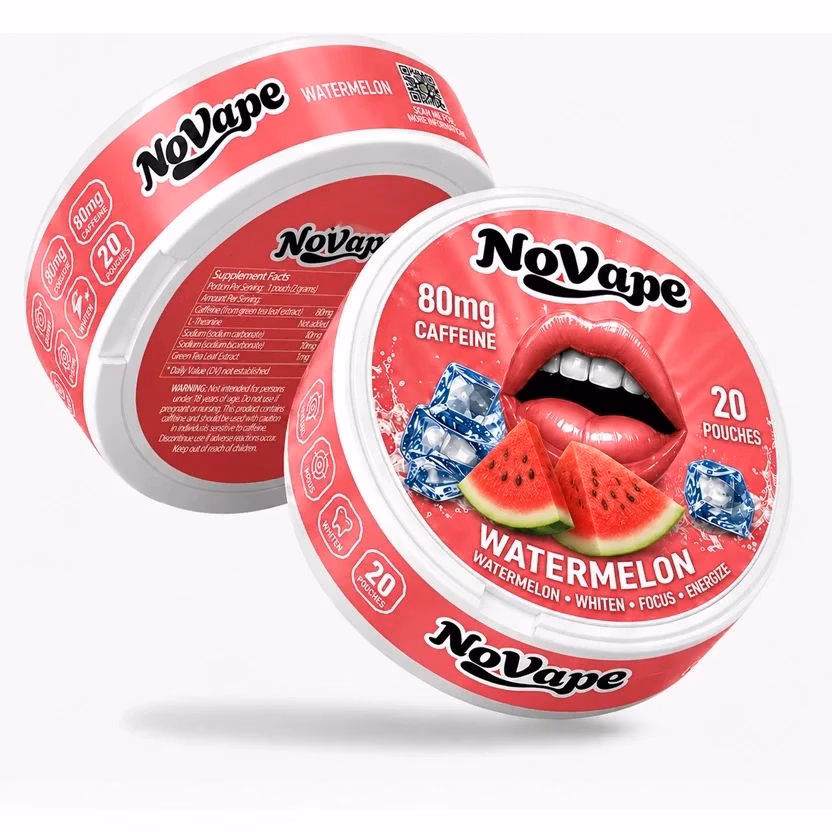 NoVape - Koffein Pouches - Watermelon - 80mg - 20 Stück NoVape - Koffein Pouches - Watermelon - 80mg - 20 Stück