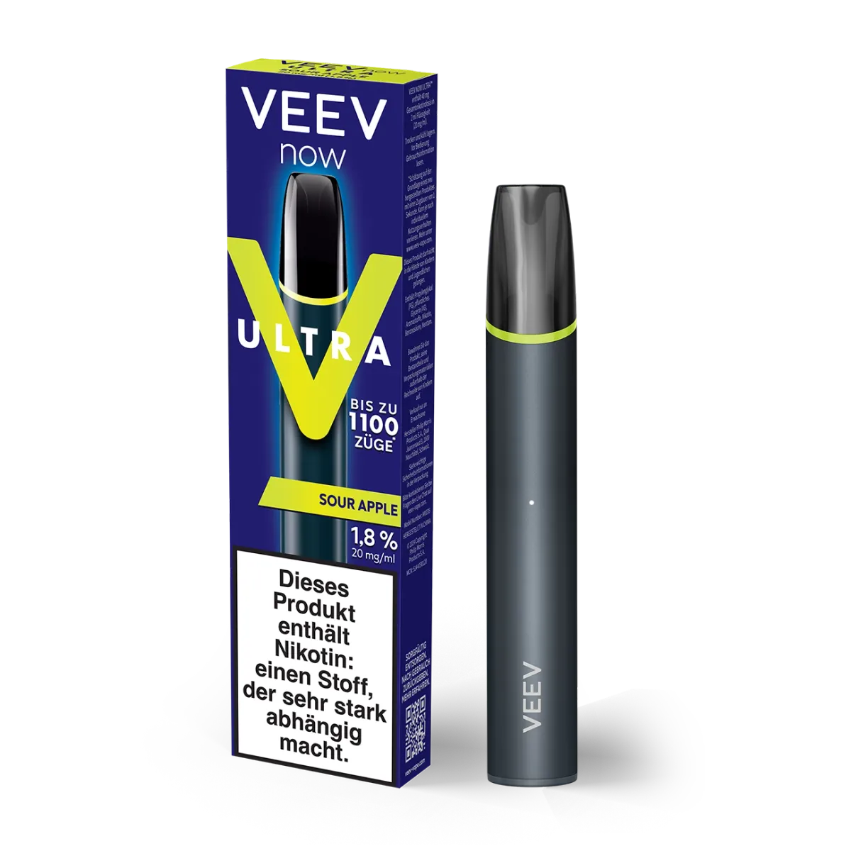 VEEV - NOW ULTRA - Einweg E-Zigarette - 20mg - Sour Apple