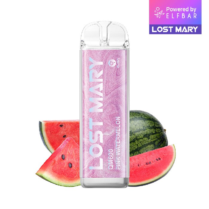 Lost Mary - QM600 - Einweg E-Zigarette - Pink Watermelon | Nikotinsalz-Stärke : 20mg | Paketgröße : 1er Packung Lost Mary - QM600 - Einweg E-Zigarette - Pink Watermelon | Nikotinsalz-Stärke : 20mg | Paketgröße : 1er Packung