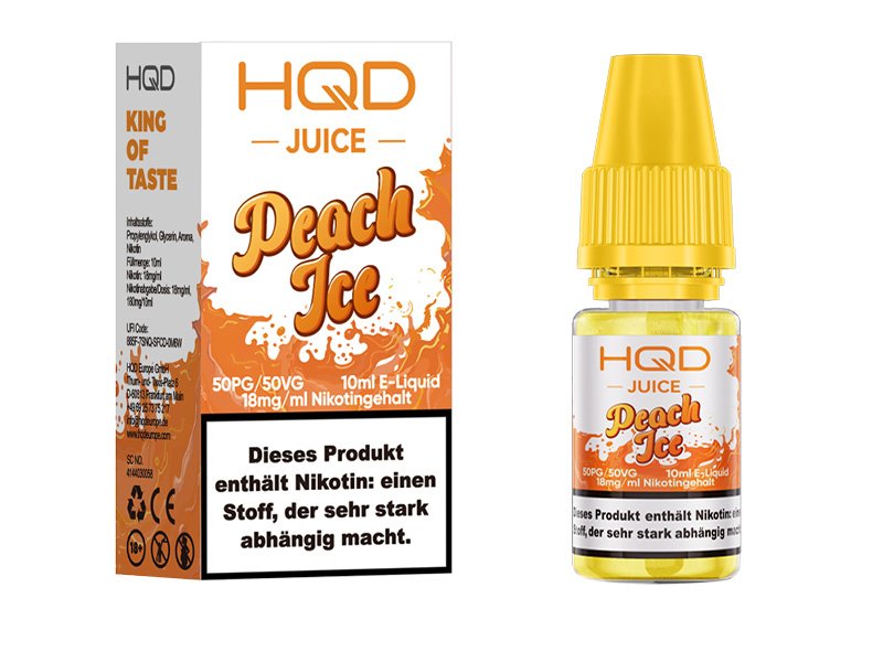 HQD - Juice - Peach Ice - Nikotinsalz Liquid - 10ml - 18mg