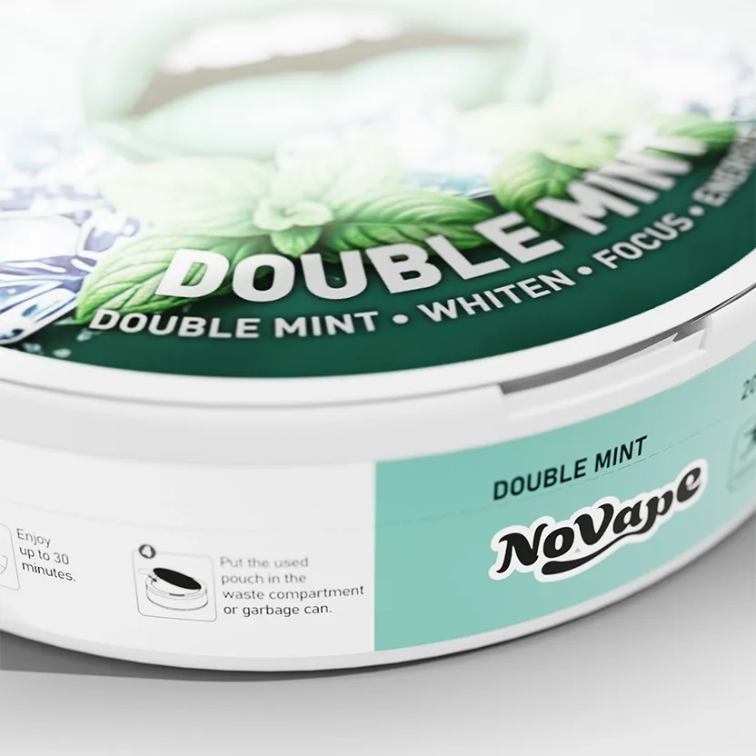 NoVape - Koffein Pouches - Double Mint - 80mg - 20 Stück NoVape - Koffein Pouches - Double Mint - 80mg - 20 Stück