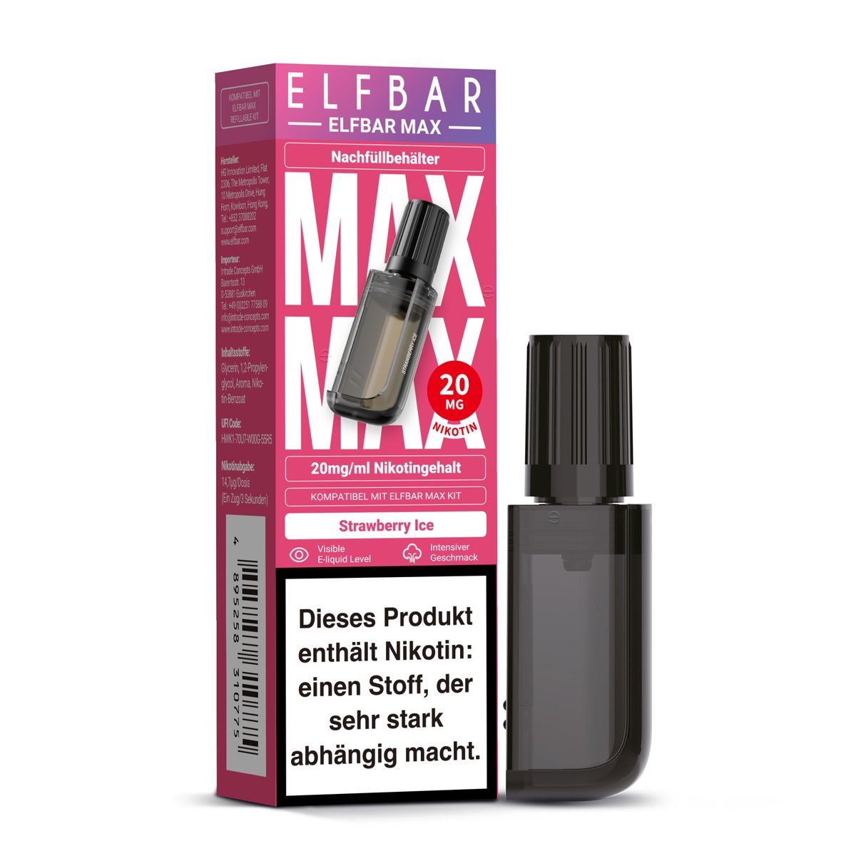 ELFBAR - MAX - Nachfülltank - CP - Strawberry Ice
