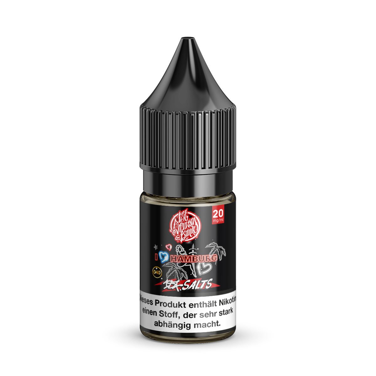 187 Straßenbande - Nikotinsalz-Liquids - 10ml - I Love Hamburg | Nikotinsalz-Stärke : 20mg | Paketgröße : 1er Packung