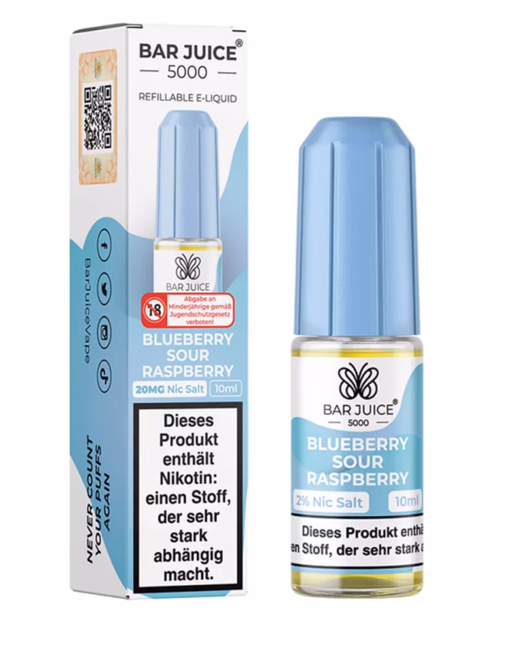 Bar Juice 5000 - Blueberry Sour Raspberry - 10ml - 20mg