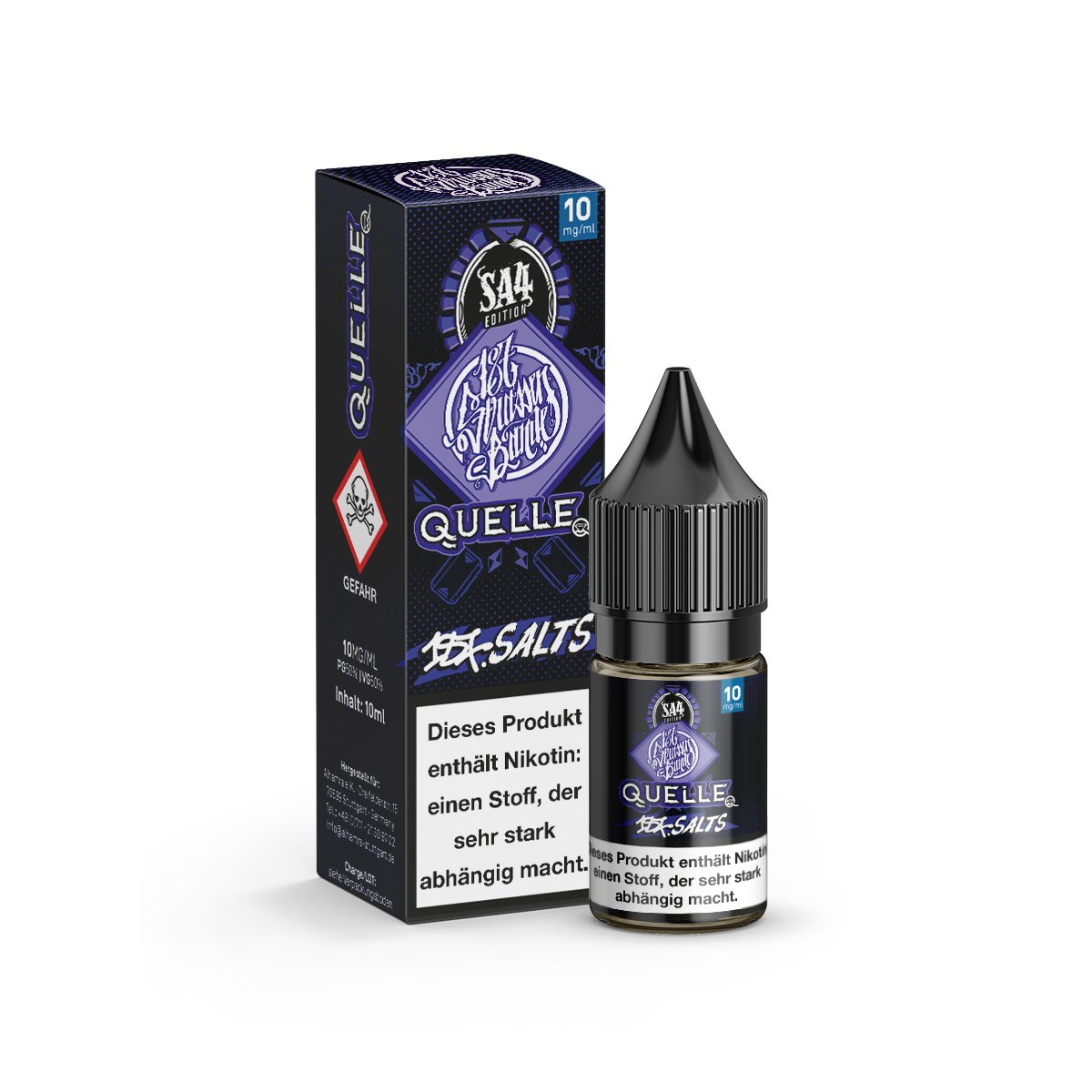 187 Straßenbande - Nikotinsalz-Liquids - 10ml - Quelle - SA4 Edition | Nikotinsalz-Stärke : 10mg | Paketgröße : 1er Packung