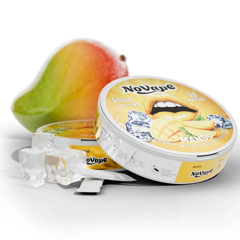 NoVape - Koffein Pouches - Mango - 80mg - 20 Stück NoVape - Koffein Pouches - Mango - 80mg - 20 Stück
