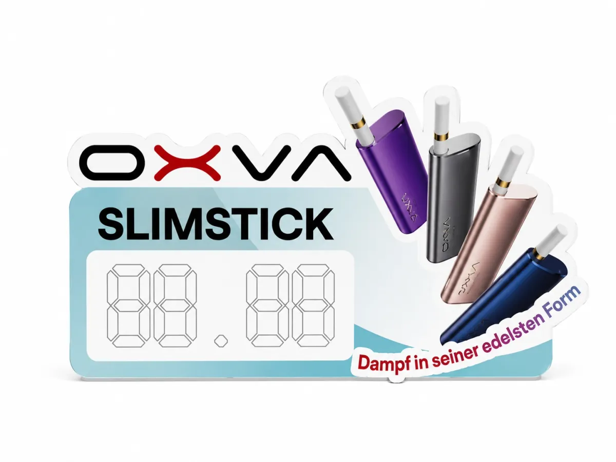 OXVA - SlimStick - Wobbler - 15x10cm OXVA - SlimStick - Wobbler - 15x10cm
