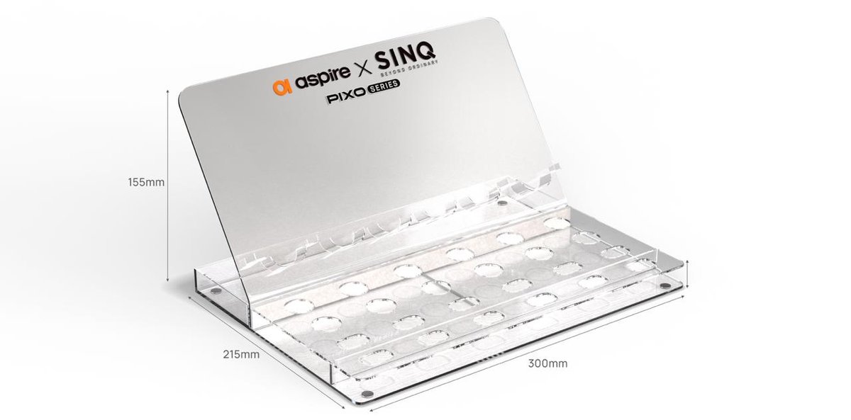 SINQ x Aspire - Display Teststation (2-teilig) - Acryl