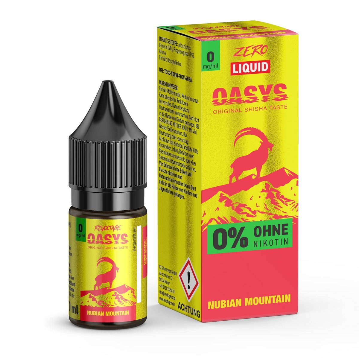 Oasys - Nikotinsalz Liquids - 10ml - Nubian Mountain - 0mg