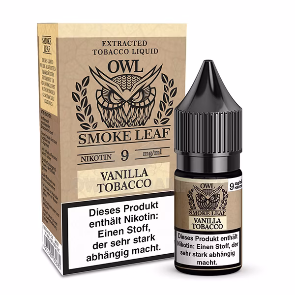 OWL Smoke Leaf Nikotin-Liquid Vanilla Tobacco 10ml 9mg OWL Smoke Leaf Nikotin-Liquid Vanilla Tobacco 10ml 9mg