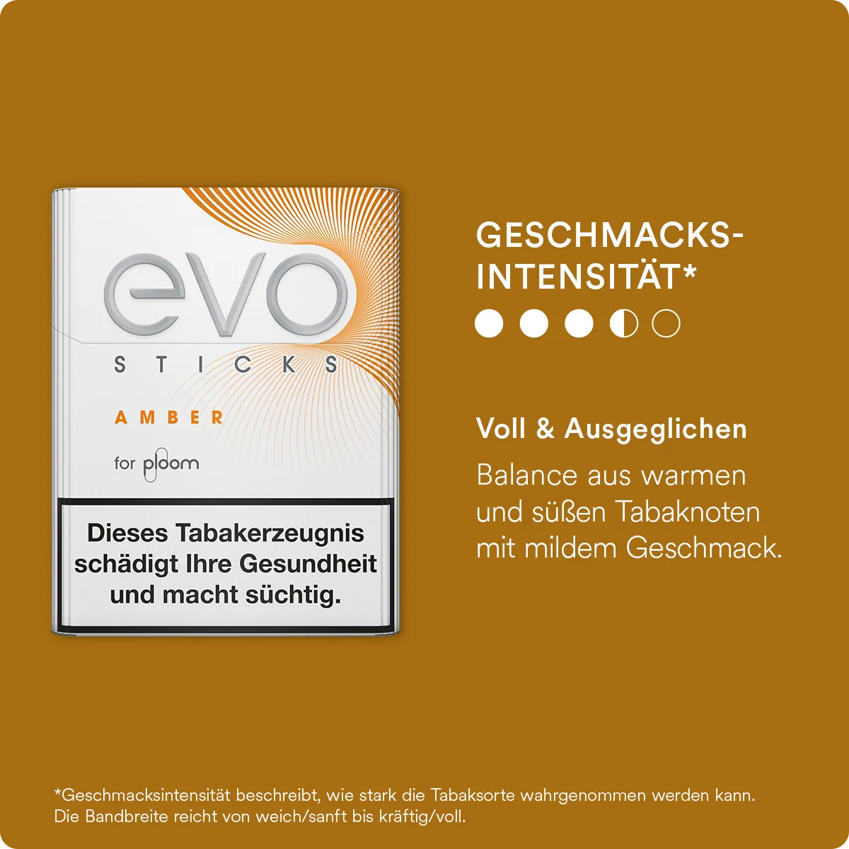 Ploom - EVO - Amber - Tabaksticks - TT B2B (EOL) Ploom - EVO - Amber - Tabaksticks - TT B2B (EOL)