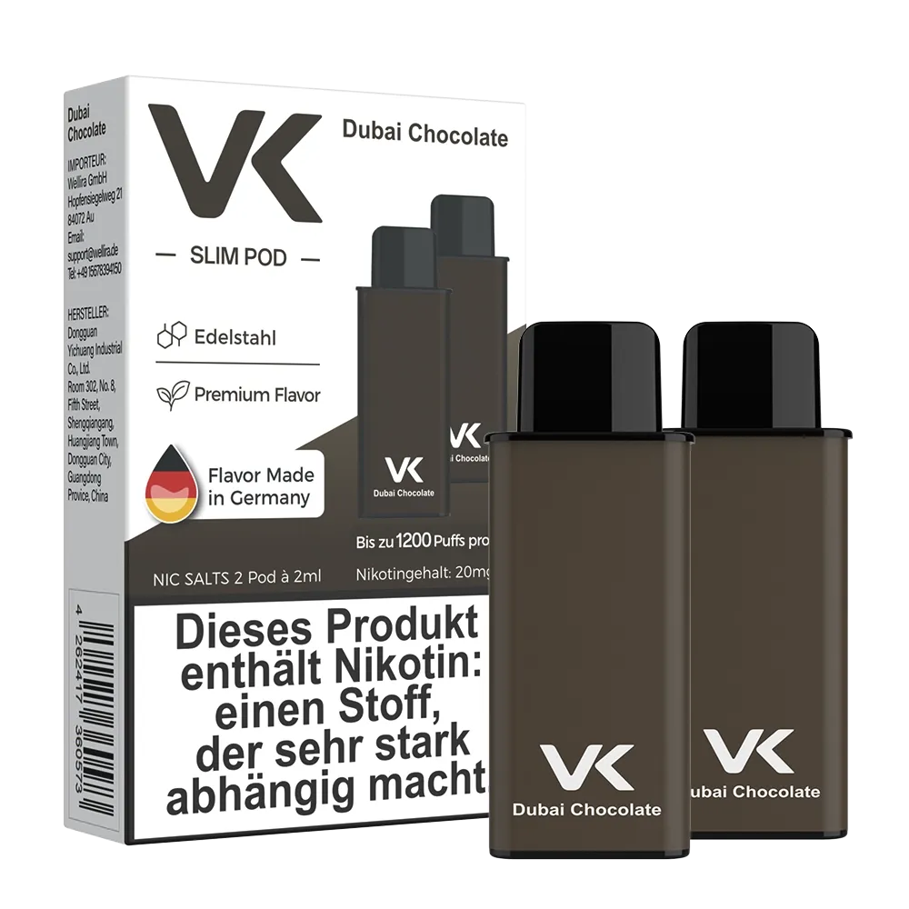 VK - Slim Air - Prefilled Pods - Dubay Chocolate - 20mg - 2ml VK - Slim Air - Prefilled Pods - Dubay Chocolate - 20mg - 2ml