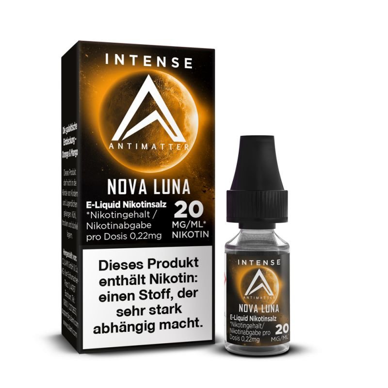 Antimatter - Intense - Nova Luna - Nikotinsalz Liquid - 10ml - 20mg Antimatter - Intense - Nova Luna - Nikotinsalz Liquid - 10ml - 20mg