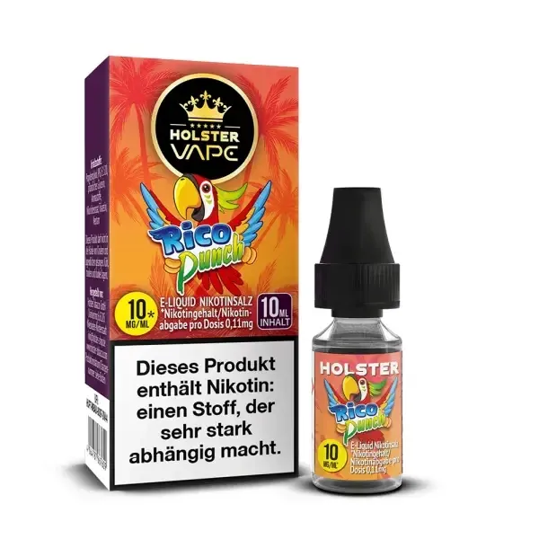 Holster - Nikotinsalzliquids - 10ml - Rico Punch | Inhalt : 10ml | Nikotinsalz-Stärke : 5mg | Paketgröße : 1er Packung