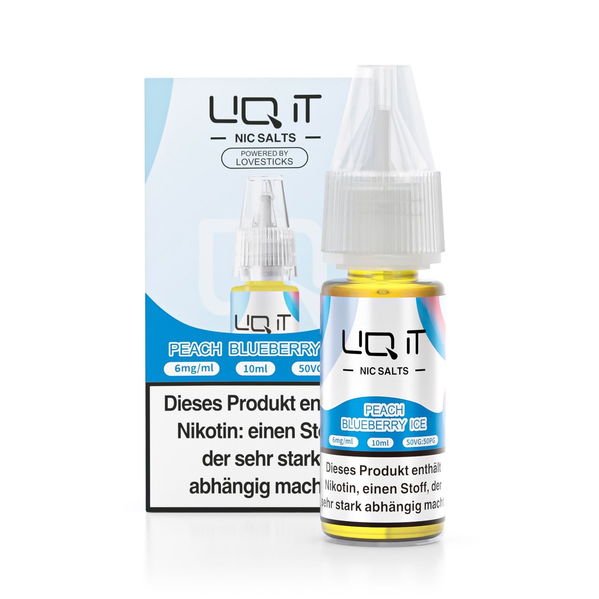 LIQ IT - Nikotinsalz-Liquid - 10ml - Peach Blueberry Ice - 6mg