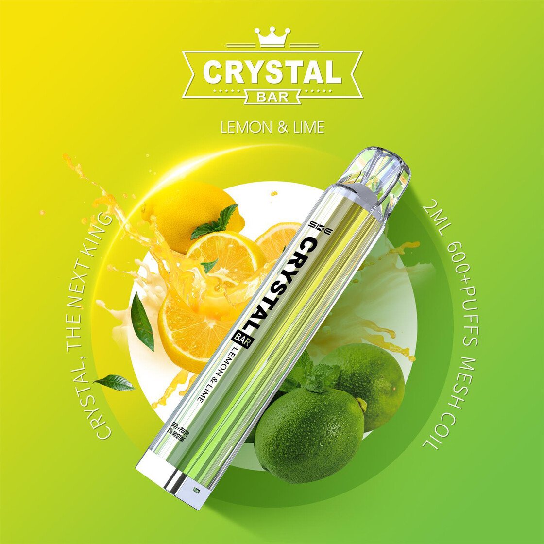 Crystal Bar - Einweg E-Zigarette - Lemon & Lime