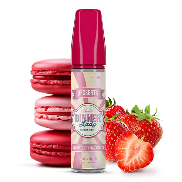 Dinner Lady - Dessert - Strawberry Macarons- Aroma - 14ml Dinner Lady - Dessert - Strawberry Macarons- Aroma - 14ml